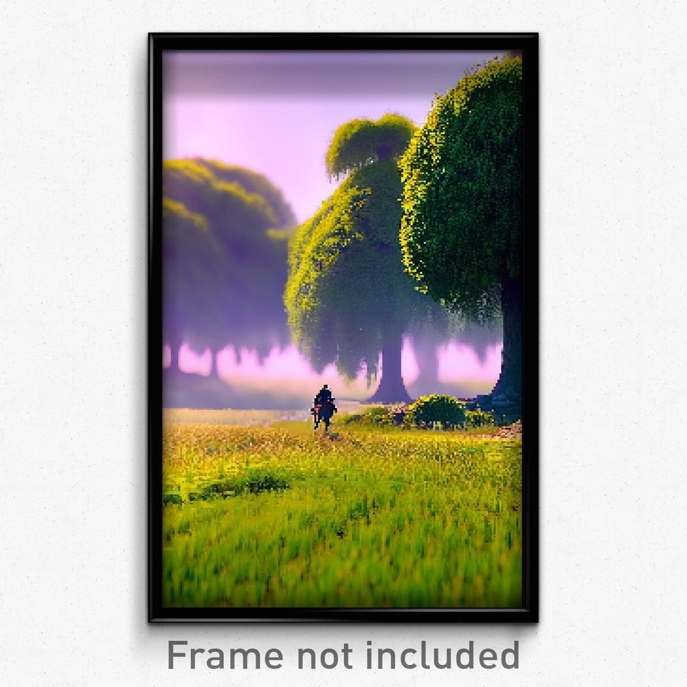 Pixel Art Poster - Uncommon Clearing (8 Bit Psychedelic Trippy Video Game Print)