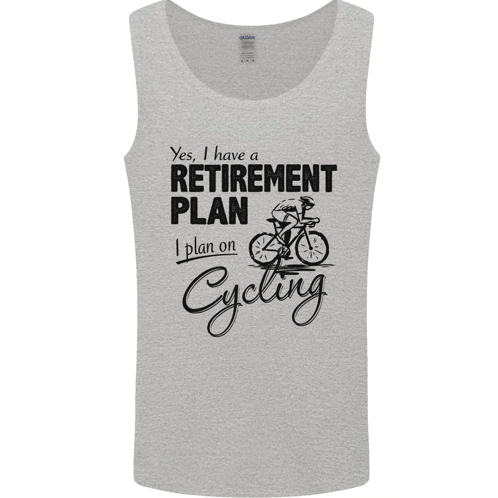 Cycling Retirement Plan Cyclist Bicycle Mens Vest Tank Top