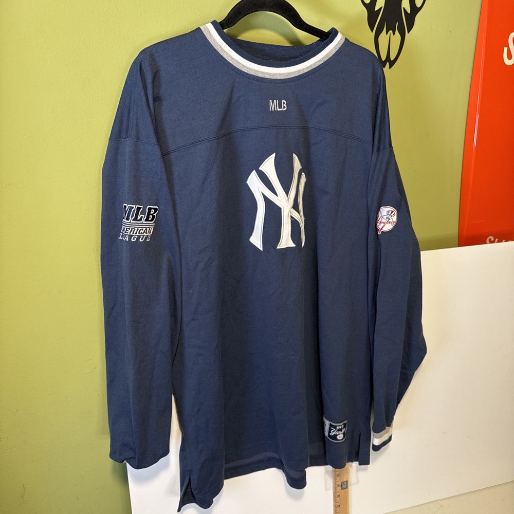 Lee Sport New York Yankees Sweatshirt Mens XXL Crew Neck Pullover Jumper, Navy
