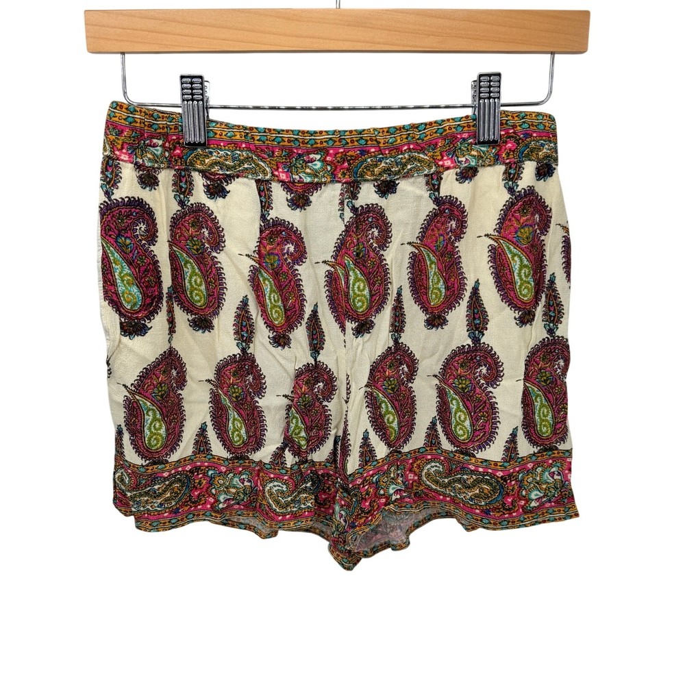 Anthropologie ett:twa Shorts Womens XS Paisley Scarf Print Boho Flowy + Pockets