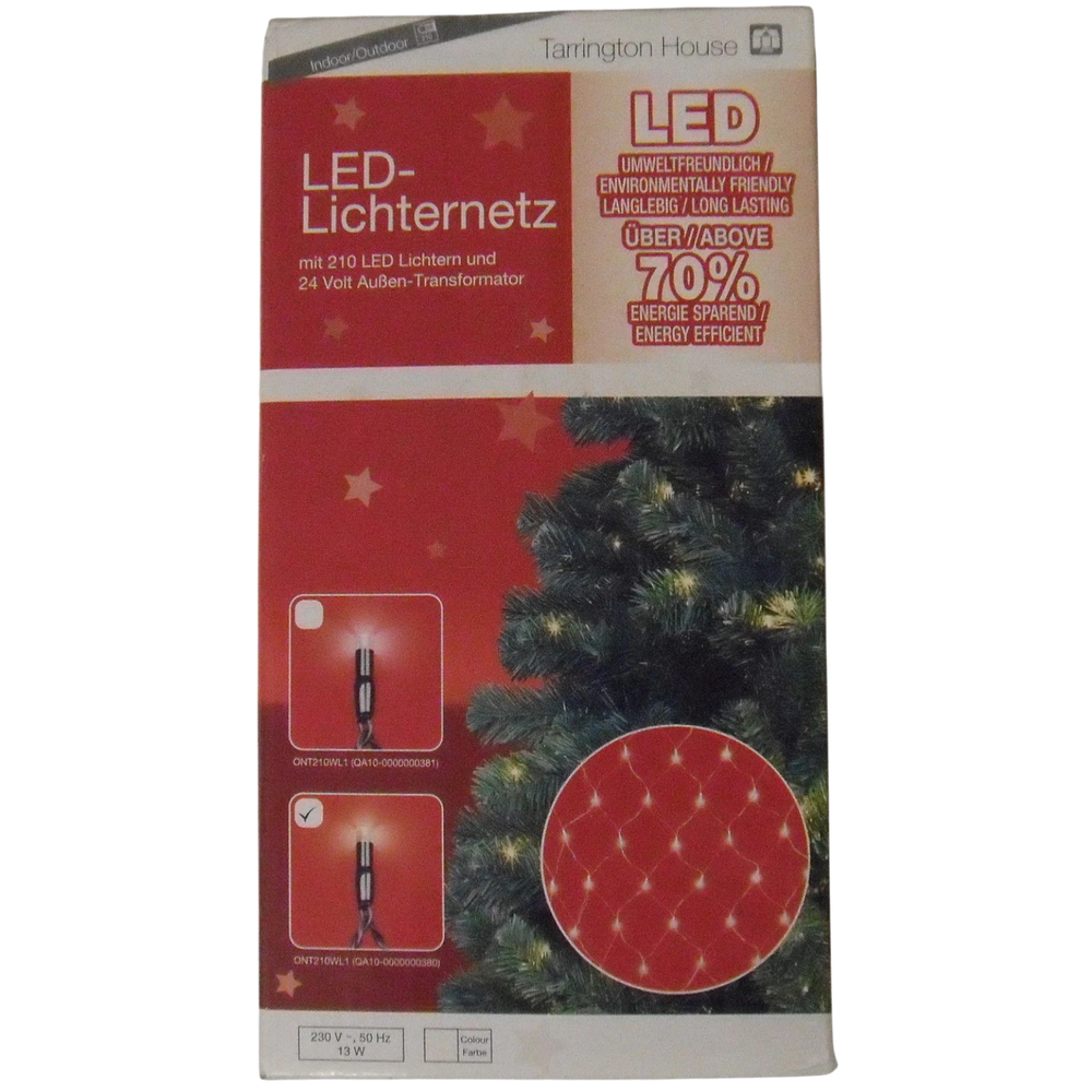 210 LED Light Net Christmas Lights Warm White 216cm x 120cm Indoor & Outdoor