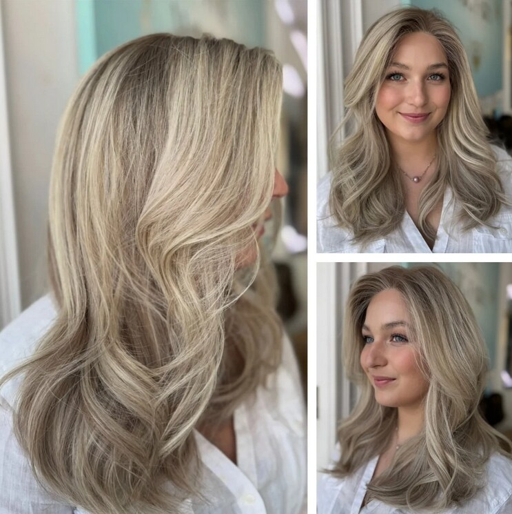 Highlight Blonde Human Hair Wigs 13x4 Lace Front Wavy Wigs for Women Daily