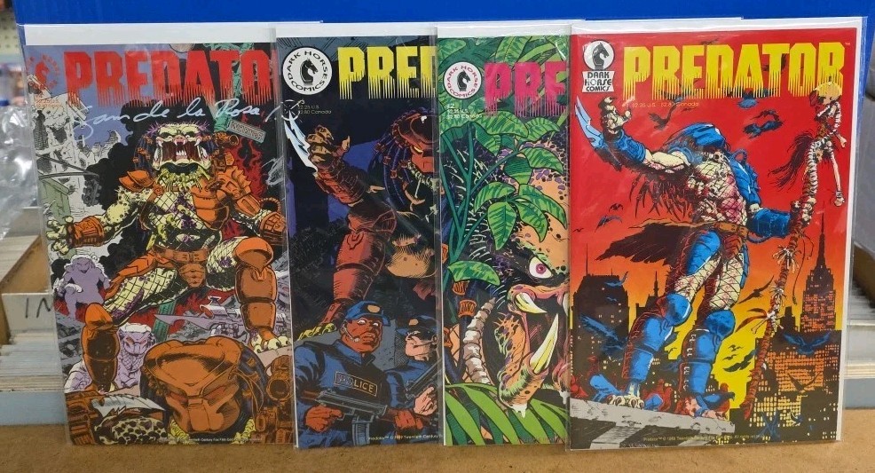 PREDATOR #1-4 (DARK HORSE 1989) #4 SIGNED DE LA ROSA/ #1 IS 2ND PRINT/ VF/NM-NM