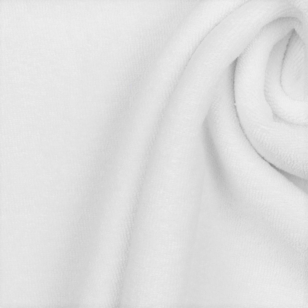 White Stretch Cotton Terry Towelling Fabric for Soft Comfortable Projects