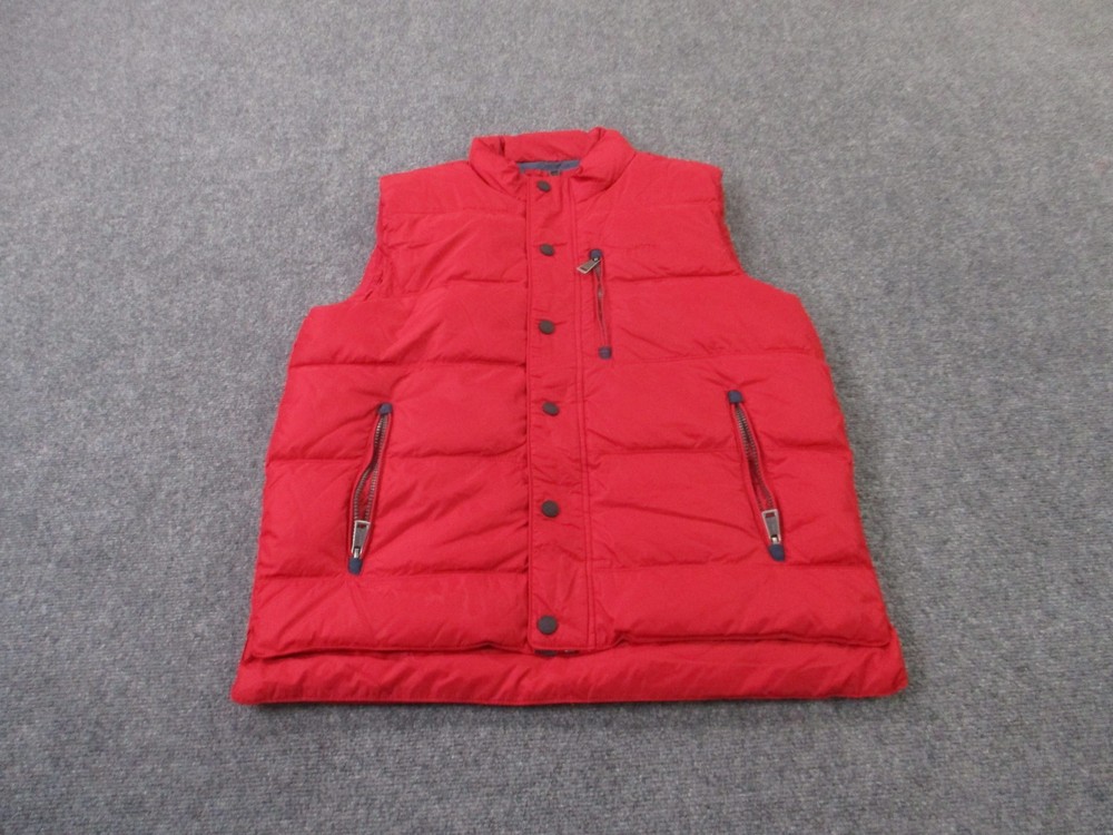 Orvis Vest Jacket Mens M Red Down Quilted Puffer Outdoors Hiking Hunting Fishing