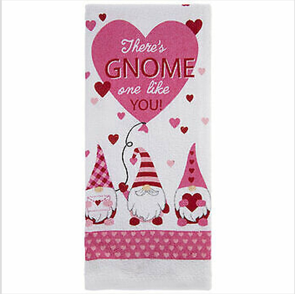 Gnome One Like You Valentine's Day Kitchen Towel