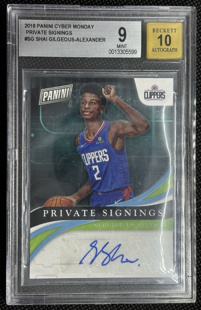2018 Panini Cyber Monday Shai Gilgeous-Alexander Private Signings Rookie BGS 9-image