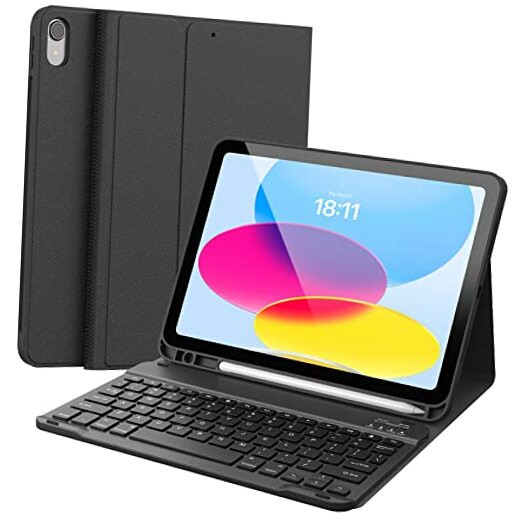 Slim Keyboard Case for iPad 10th Gen 10.9-inch 2022 in Black