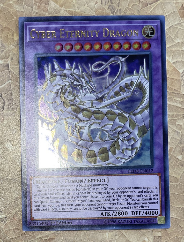 CYBER ETERNITY DRAGON LED3-EN012 ULTRA RARE 1ST EDITION NM MINT CONDITION-image