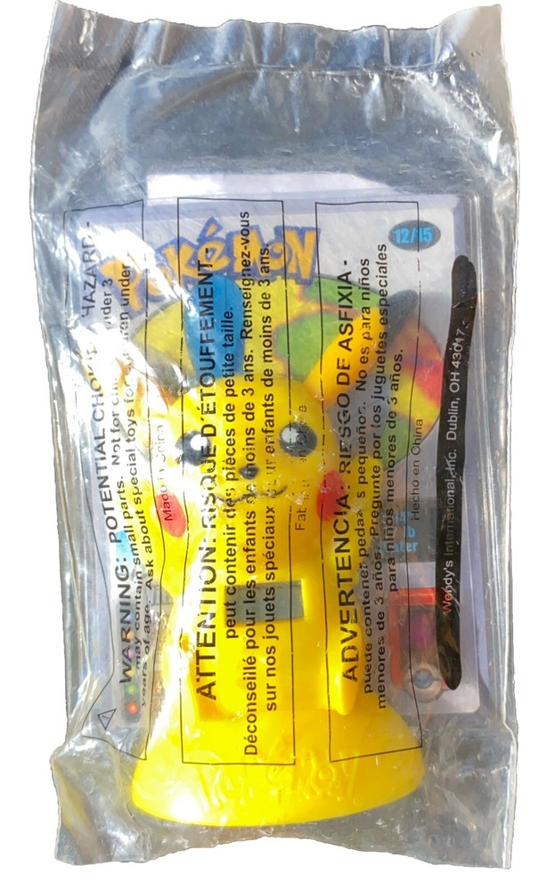 Wendy’s Kids Meal Mini Nintendo Pokémon Pikachu Clock & Mudkip Card NIB SEALED