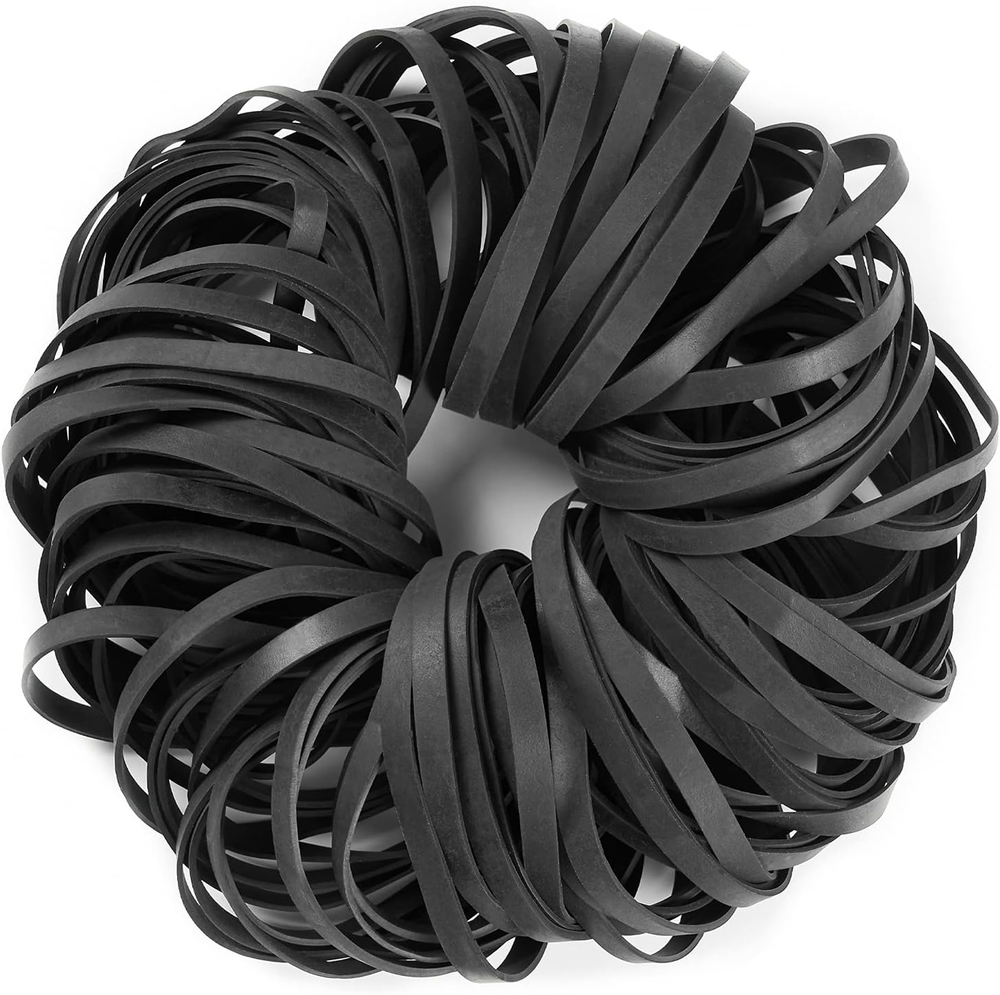 AMUU #64 Black Tactical Rubber Bands 0.5 Lb 110 Pcs Heavy Duty Elastic Bands