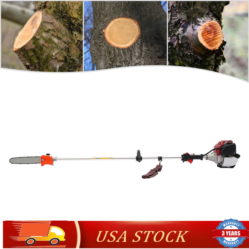 42CC 4-Stroke Gas Pole Saw for Long-Reach Tree Trimming and Chainsaw Cutting