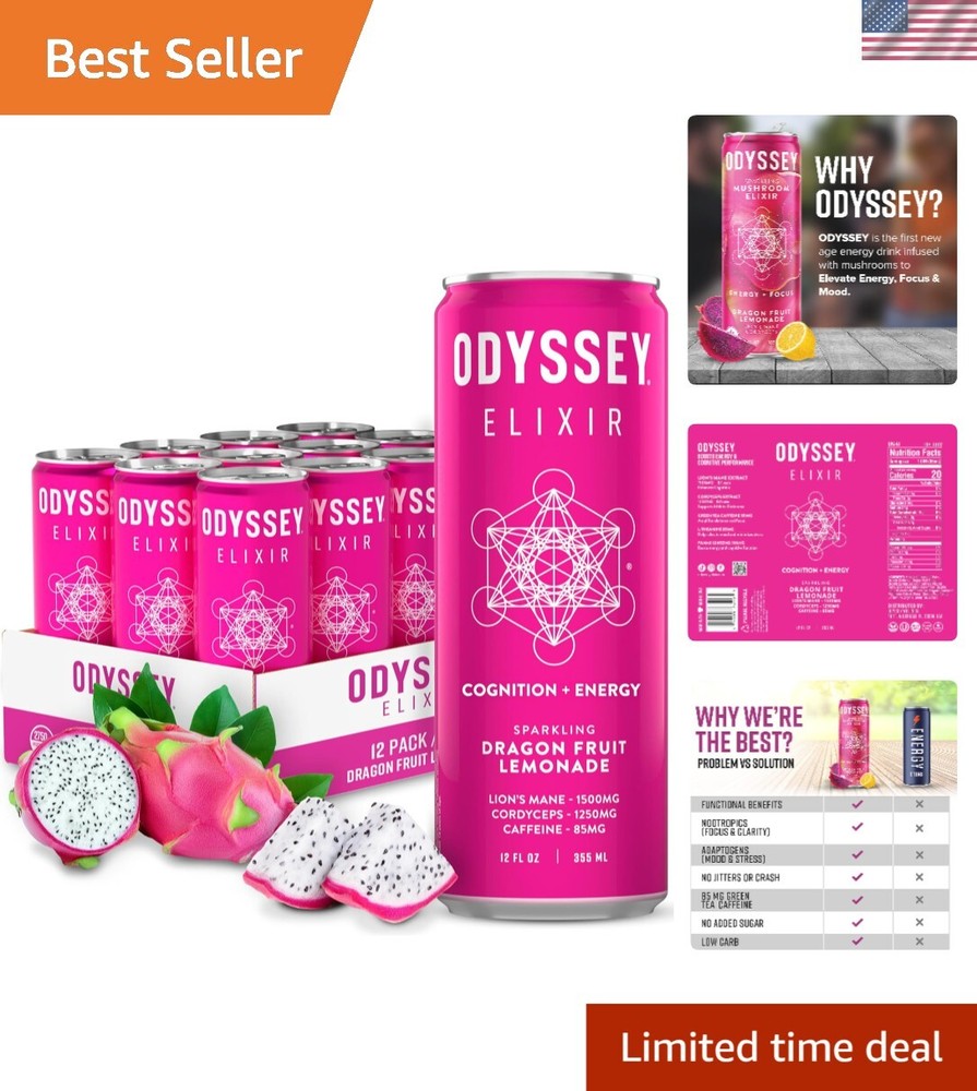 Brain-Boosting Dragon Fruit Lemonade with L-Theanine & Adaptogens