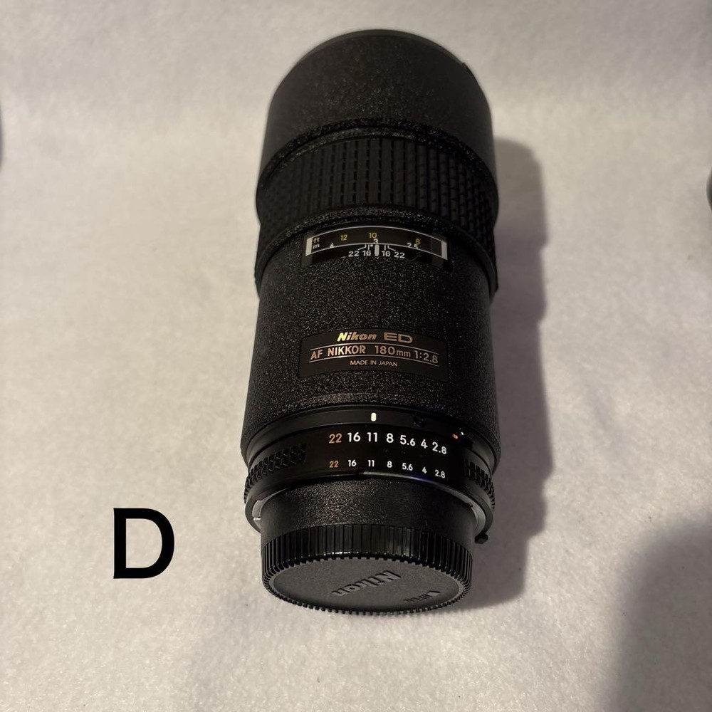 Nikon AF Nikkor 180mm f/2.8 ED Telephoto Lens with Front & Rear Caps in Excellent Condition  