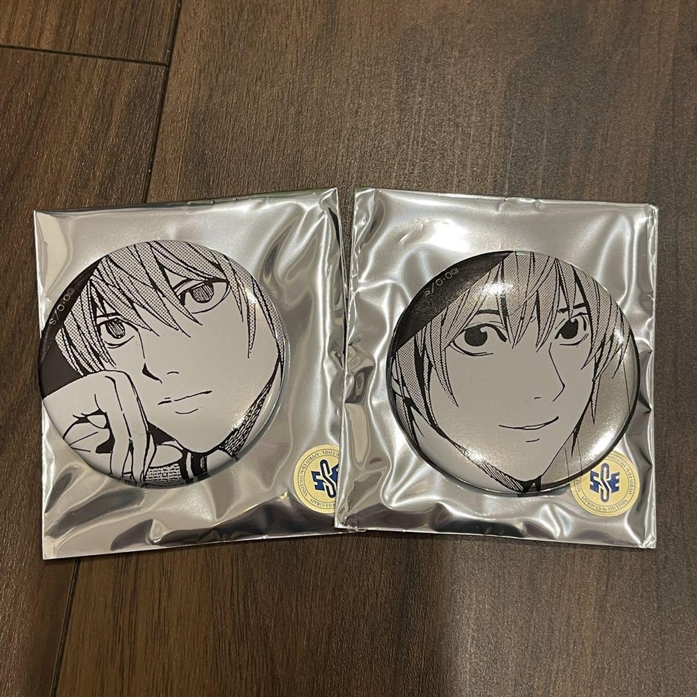 Death Note Moon & Light Character Badge Set  2 Pins  New