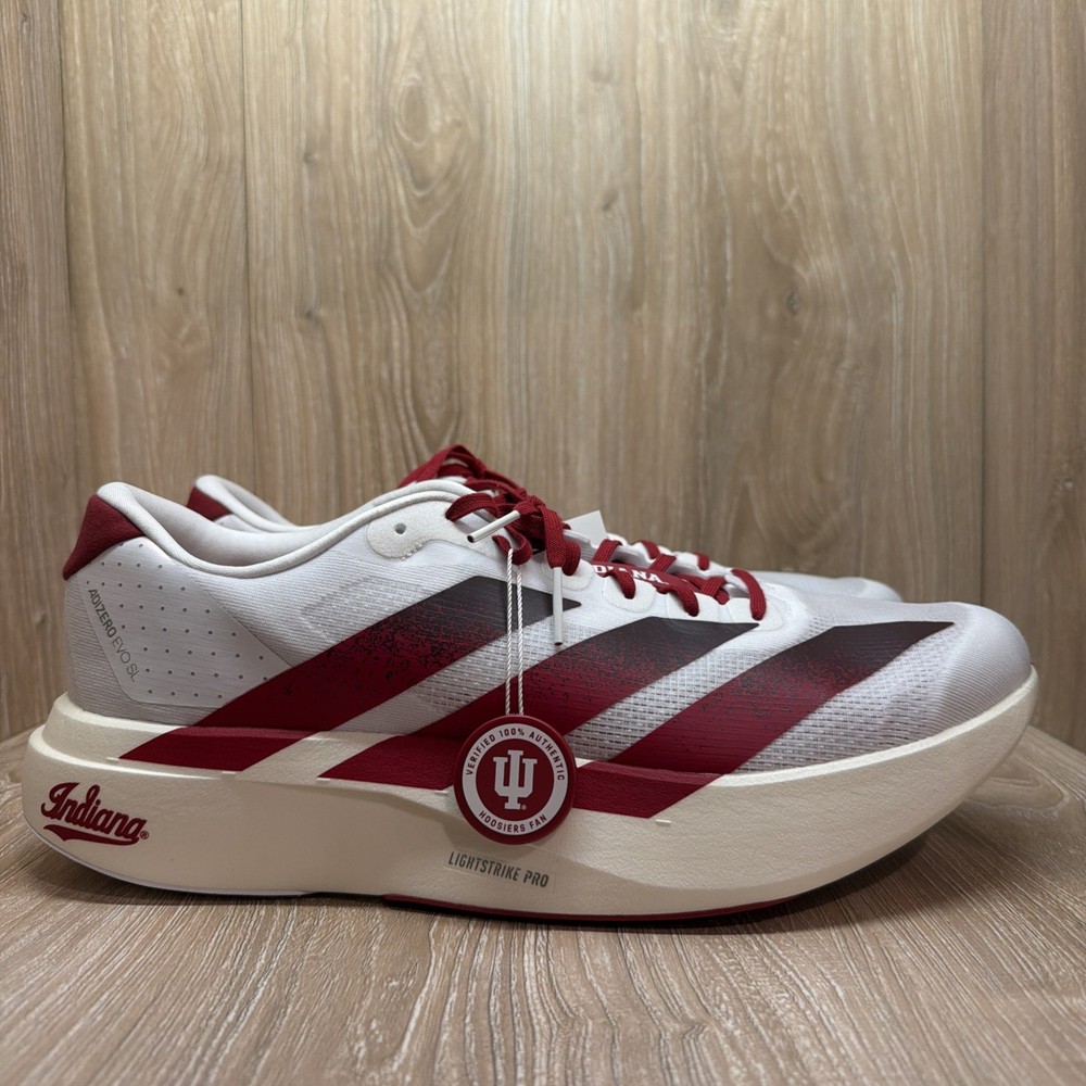 Adidas NCAA x Adizero EVO SL Indiana Hoosiers IU Running Shoes Men’s 13 JQ4576