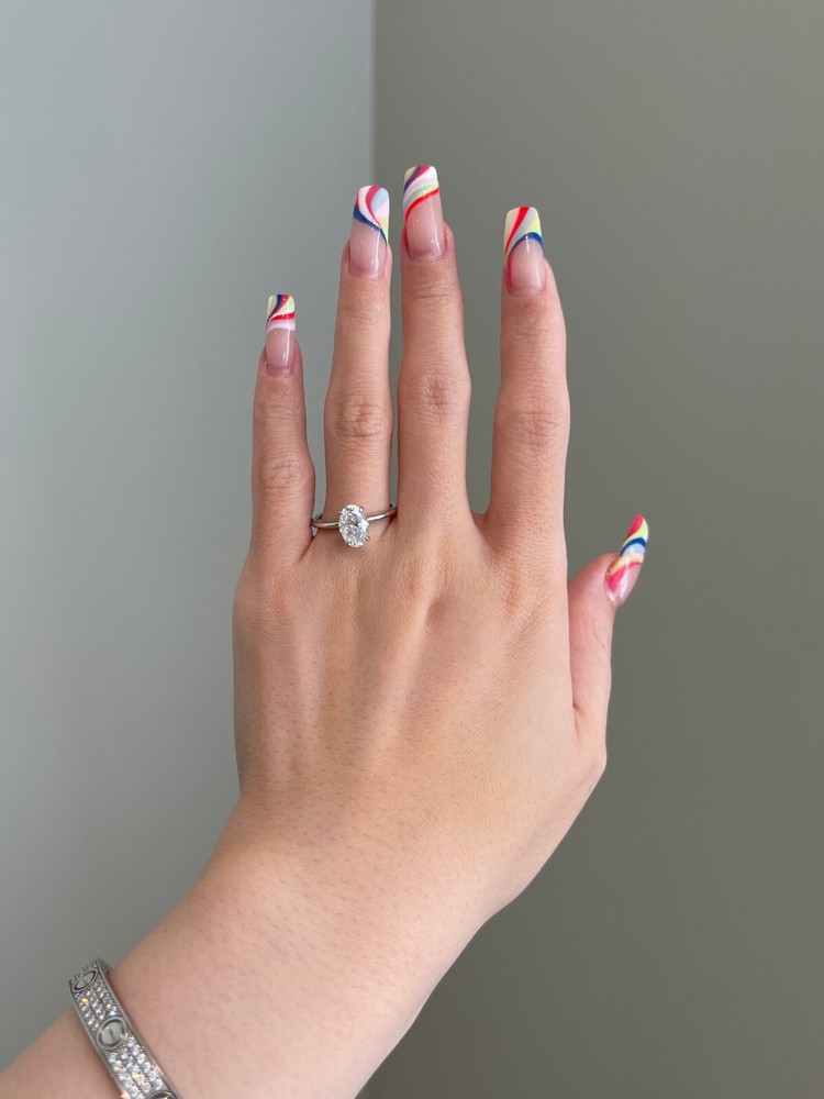 1.8 CT OVAL MOISSANITE SOLITAIRE DIAMOND ETERNITY ENGAGEMENT RING FOR WOMEN