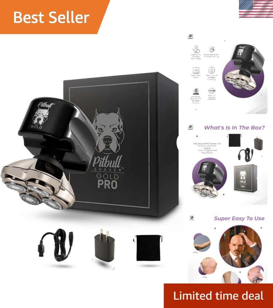 Pitbull Gold PRO Hypo-Allergenic Shaver - Comfortable Shaving for Sensitive Skin