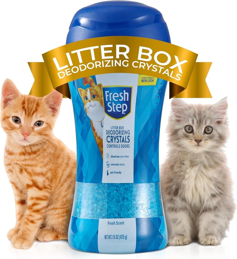 Fresh Step Cat Litter Crystals-Cat Litter Box Deodorizer for Home-Fresh Scent