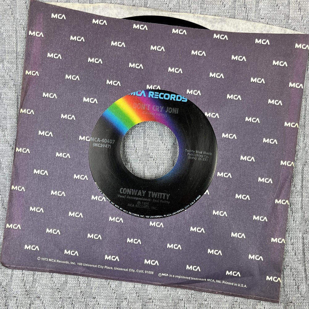 Vintage 45 RPM record Conway Twitty Mca Records Country Western Rhythm Blues