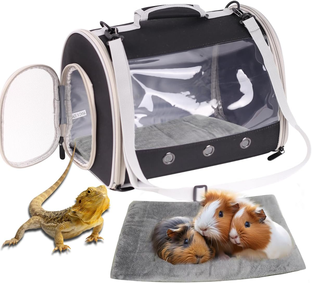 Bearded Dragon Travel Carrier Backpack,Lizard Backpack Carrier,Space Capsule Cle