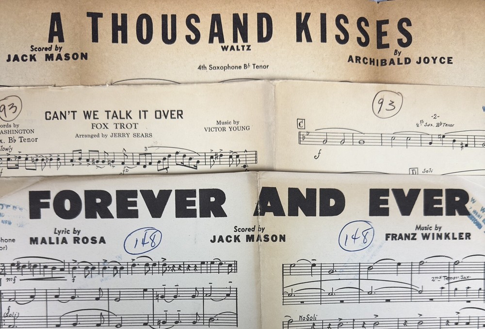 J  3-pack 1931/47 4th Saxophone B Flat Tenor Band Arrangements sheet music