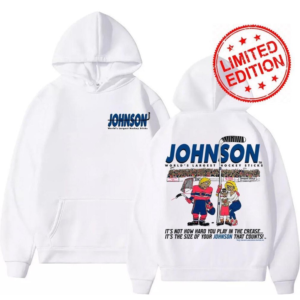 Big Johnson Pullover Hoodie Unisex White