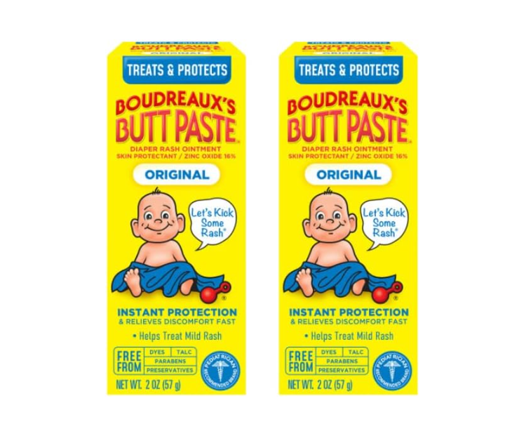 Boudreaux's Butt Paste Diaper Rash Ointment Original 2 oz (Pack of 2)