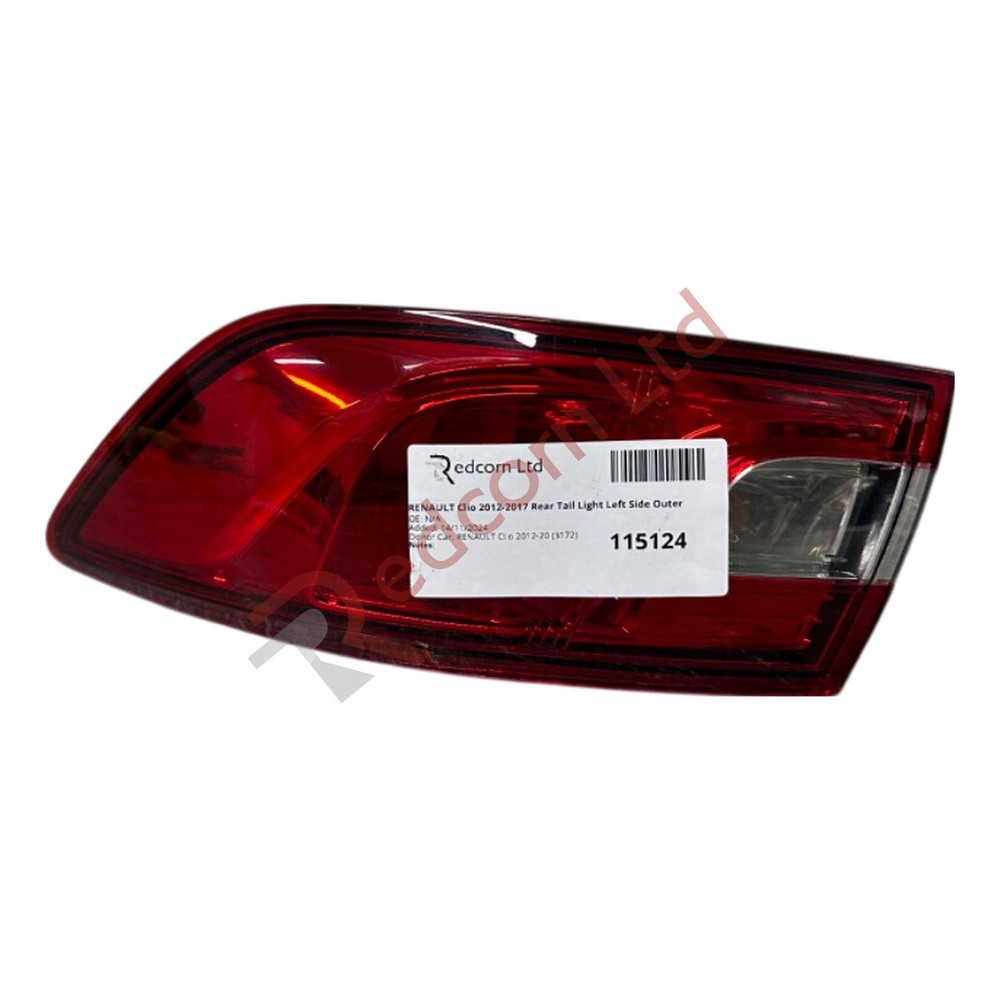 RENAULT Clio 2012-2017 Rear Tail Light Left Side Outer