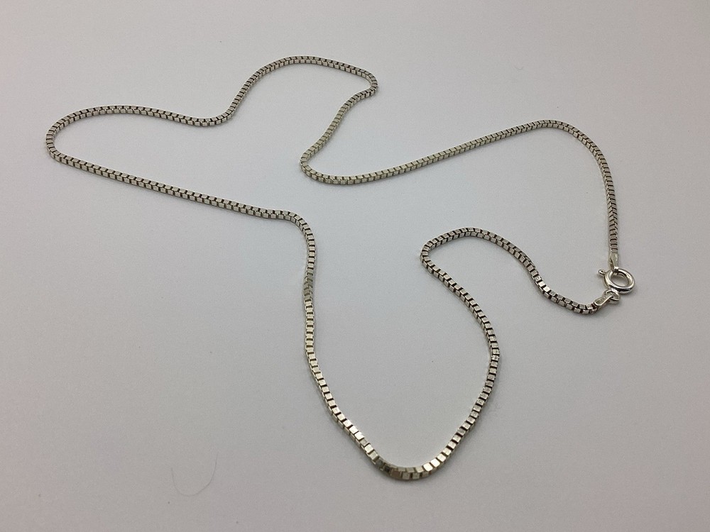 Vintage 20” Sterling Silver Box Chain Necklace Signed Danecraft 925 Italy .187oz