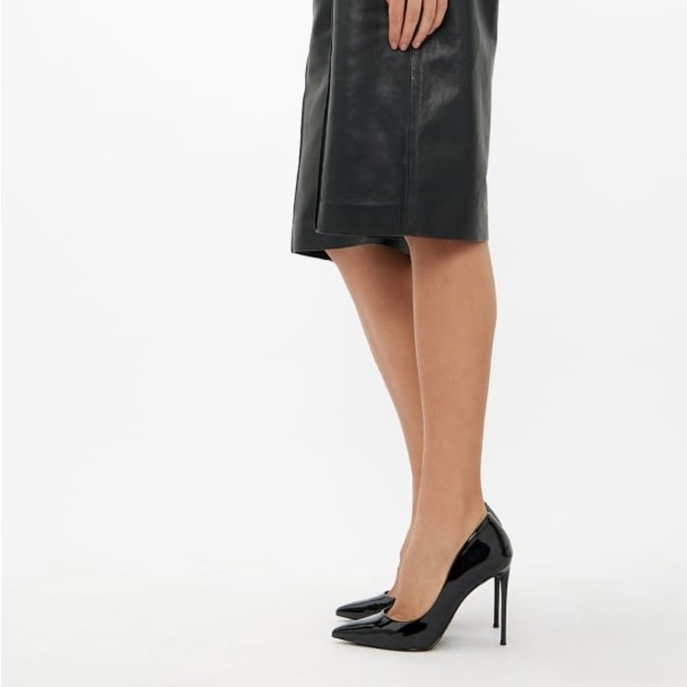 Steve Madden Black Patent Leather Stiletto Pumps Size 7 Womens Shoes