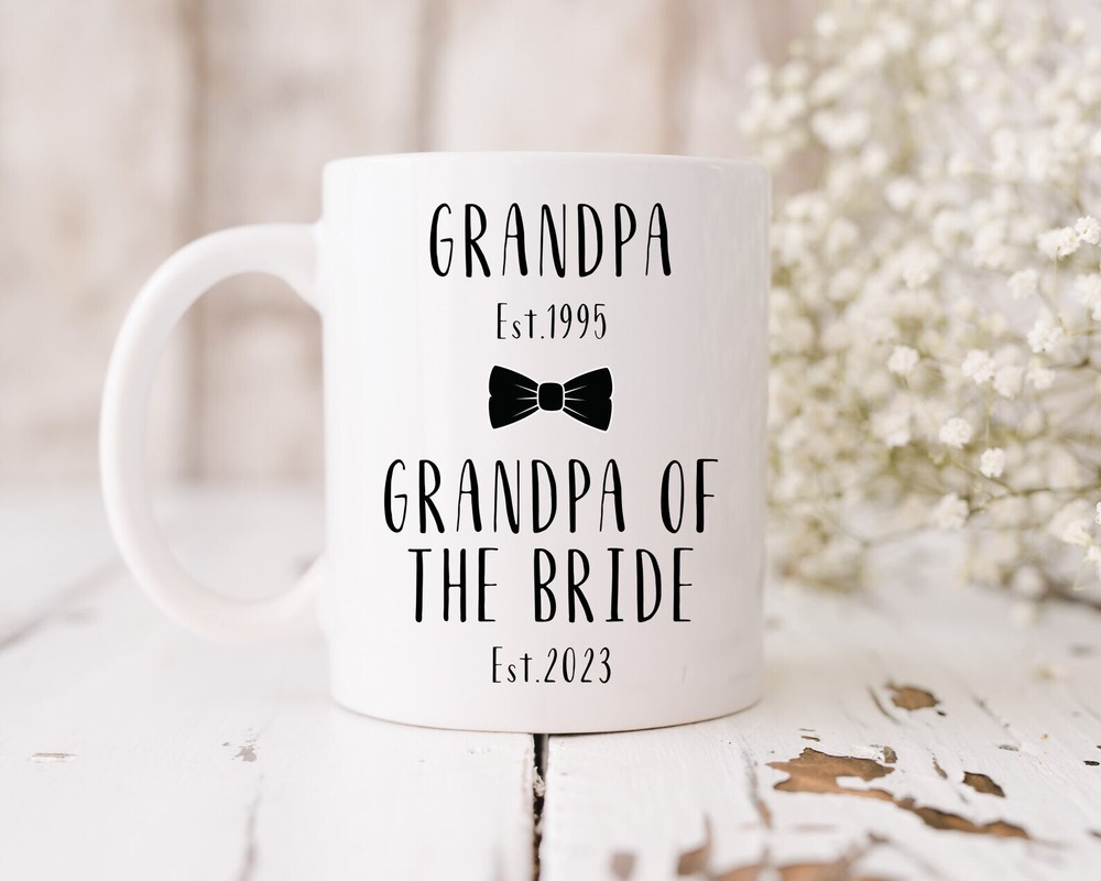 Grandpa Of The Bride Reveal Coffee Mug Custom Date Wedding Announcement Promoted