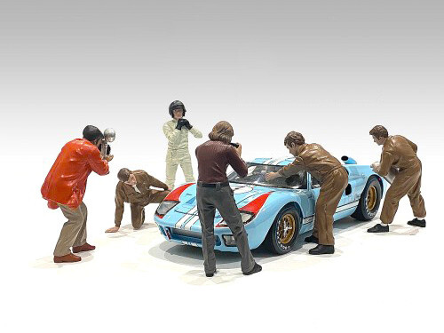 Race Day 1 6-Piece 1/18 Figurine Set by American Diorama Models 76283-88