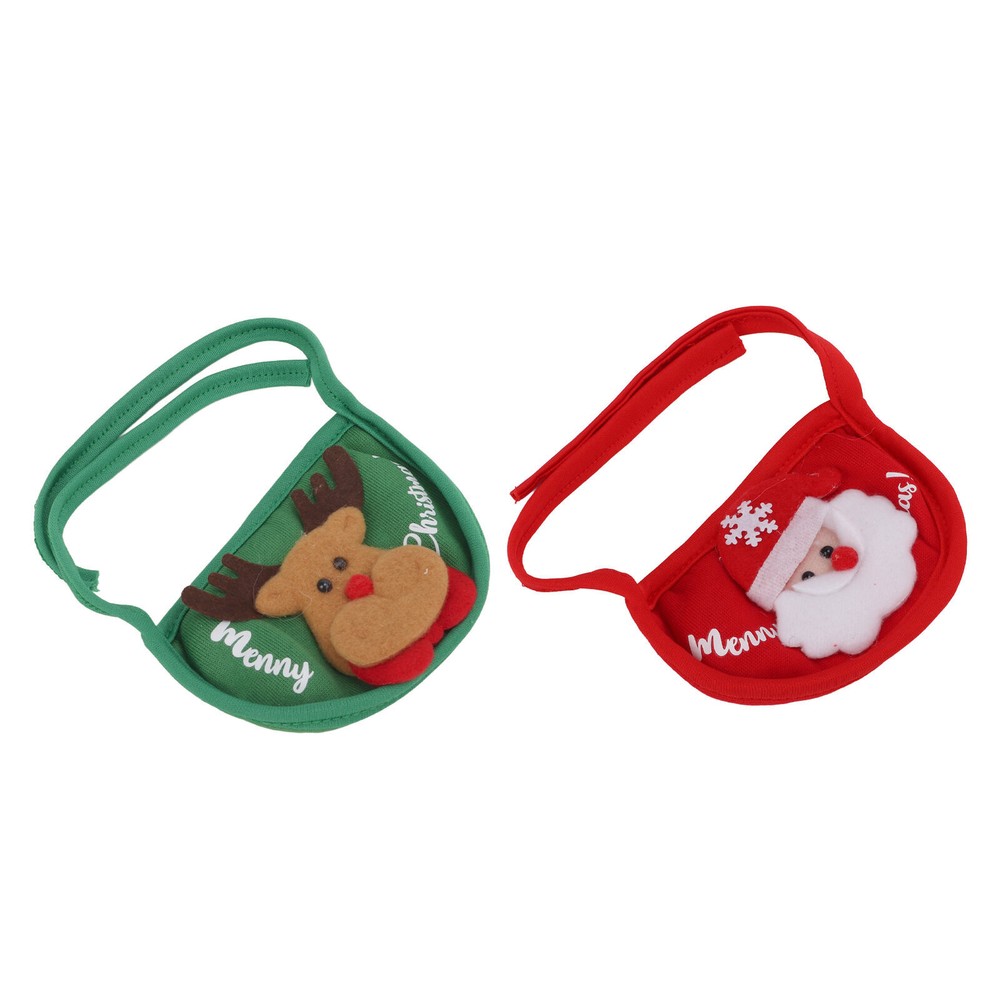 Christmas Pet Saliva Towel Christmas Cat and Dog Pet Saliva Towel Clothing