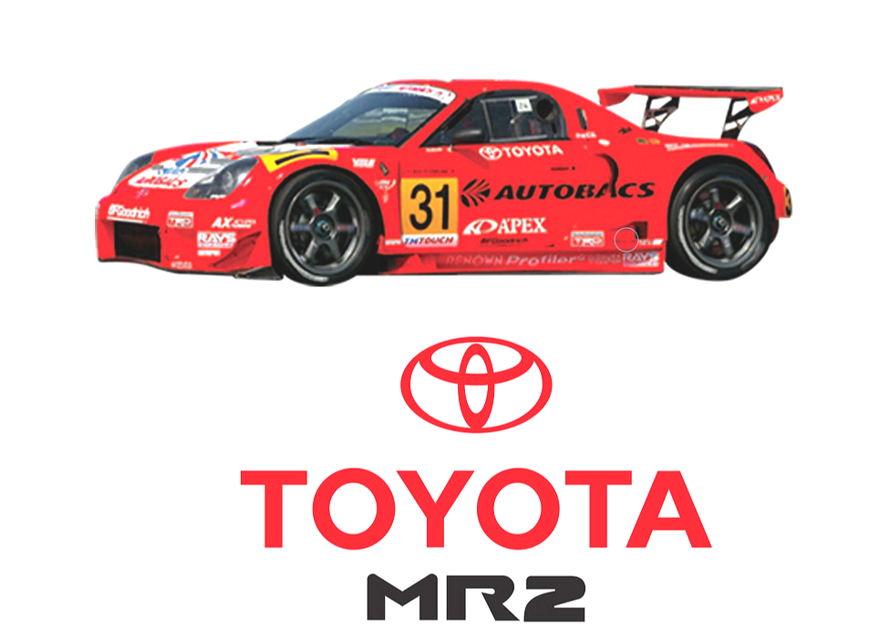 1:12 Clear Lexan Toyota MR2 RC Body for 1:10 M Series with Autobacs Decals