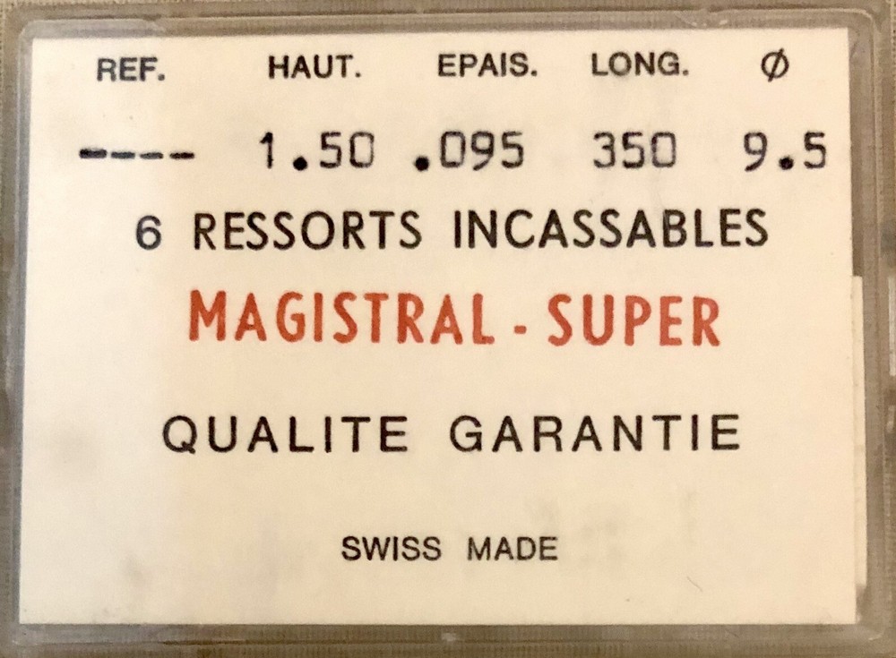 1X Mainspring 1.50x0.095mm Ø9.5 Watch Spring 350/150K 35mm