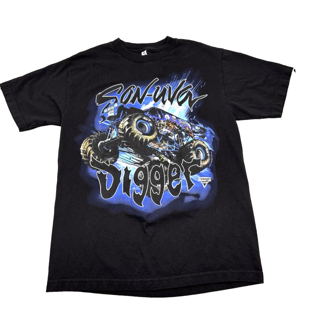2018 Monster Jam Grave Digger Graphic Tee Short Sleeve Shirt