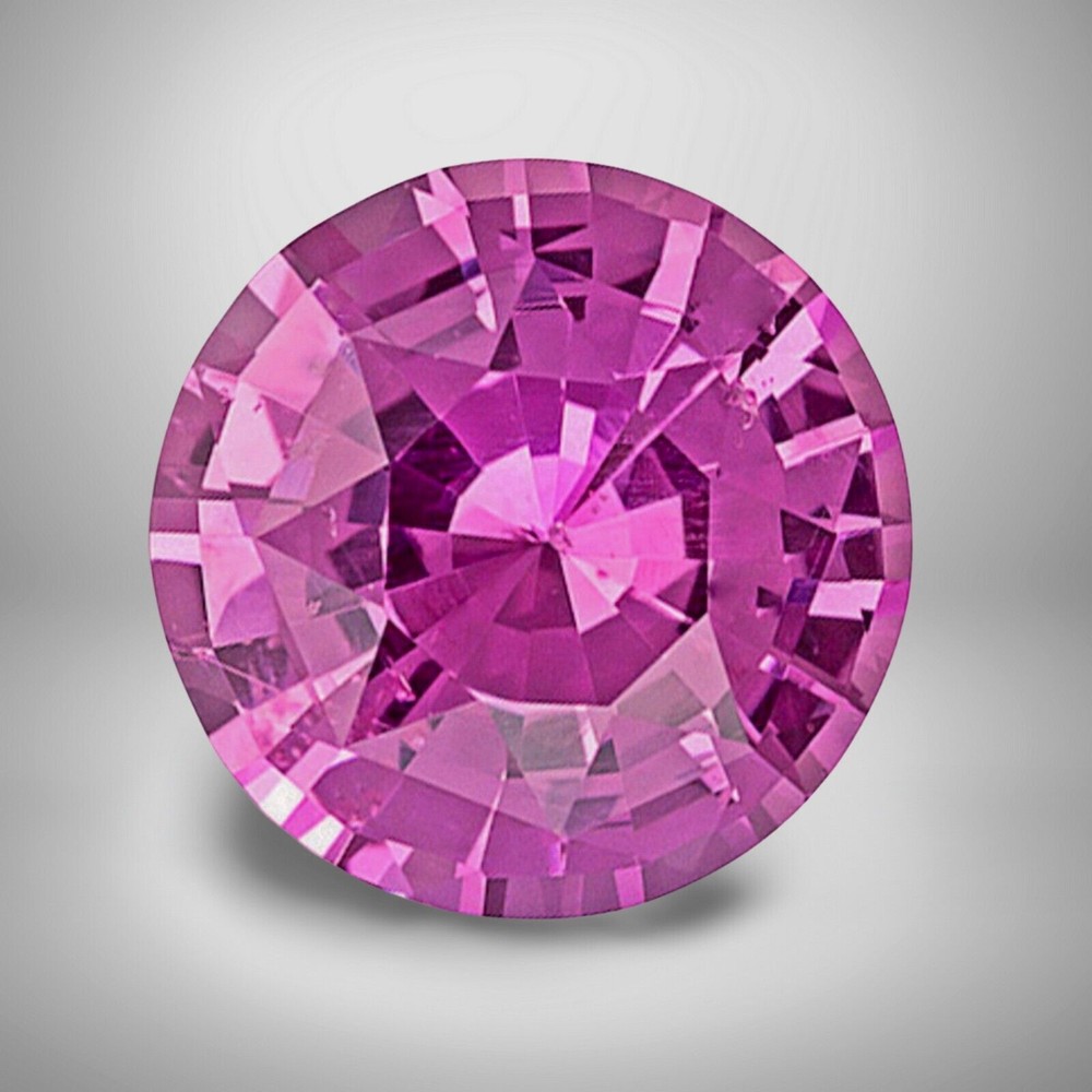 Pink Sapphire Round Cut Gemstone 1.30 Cts - 7 mm Calibrated Loose Gem