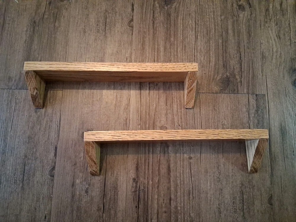 Vintage Wooden Wall Shelf Lot of 2