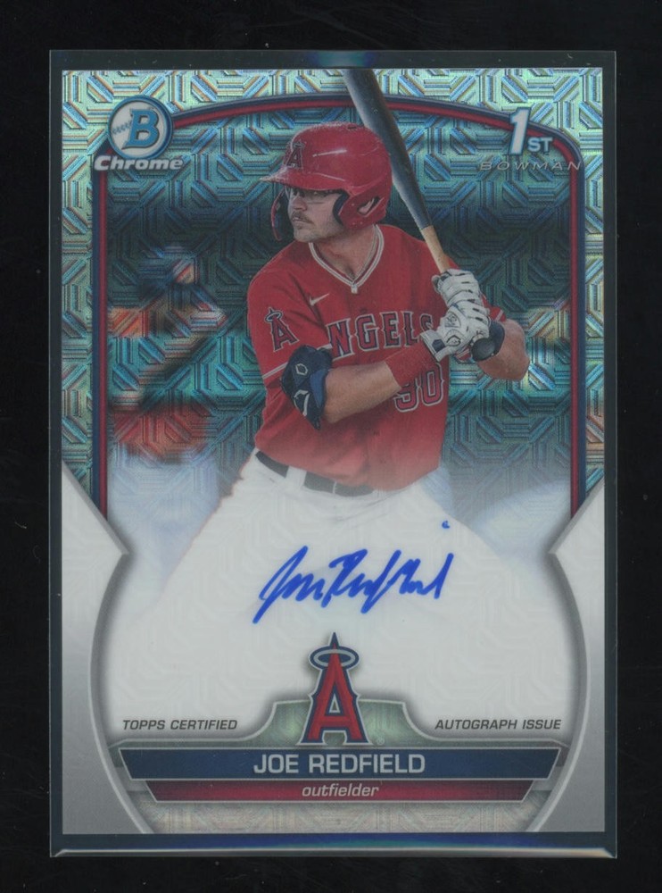 2023 Bowman Draft #CDA-JRE Joe Redfield Chrome Prospect Auto HTA Choice 116/150
