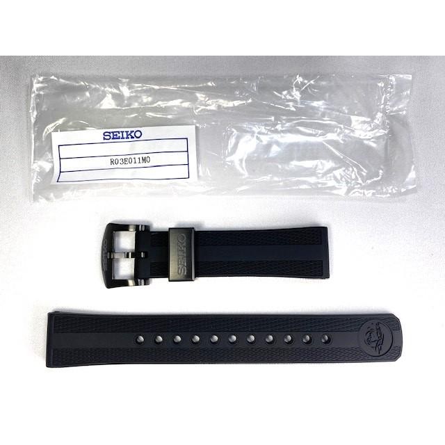Seiko Prospex Genuine Silicone Band Strap Color Black 20mm R03E011M0 New