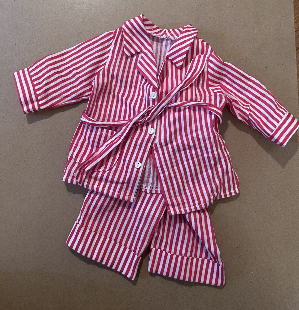 American Girl Doll Molly Red & White Striped Pajamas