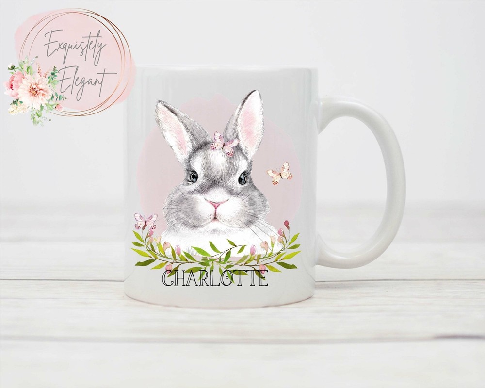Personalised Bunny Mug Rabbit Mug Cute Mug Custom Mug Rabbit Bunny Gift