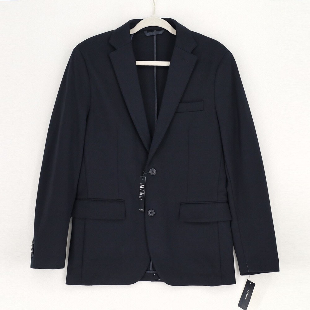 Chaqueta de traje informal de rayón tejido elástico negro Alfani para hombre talla XXL