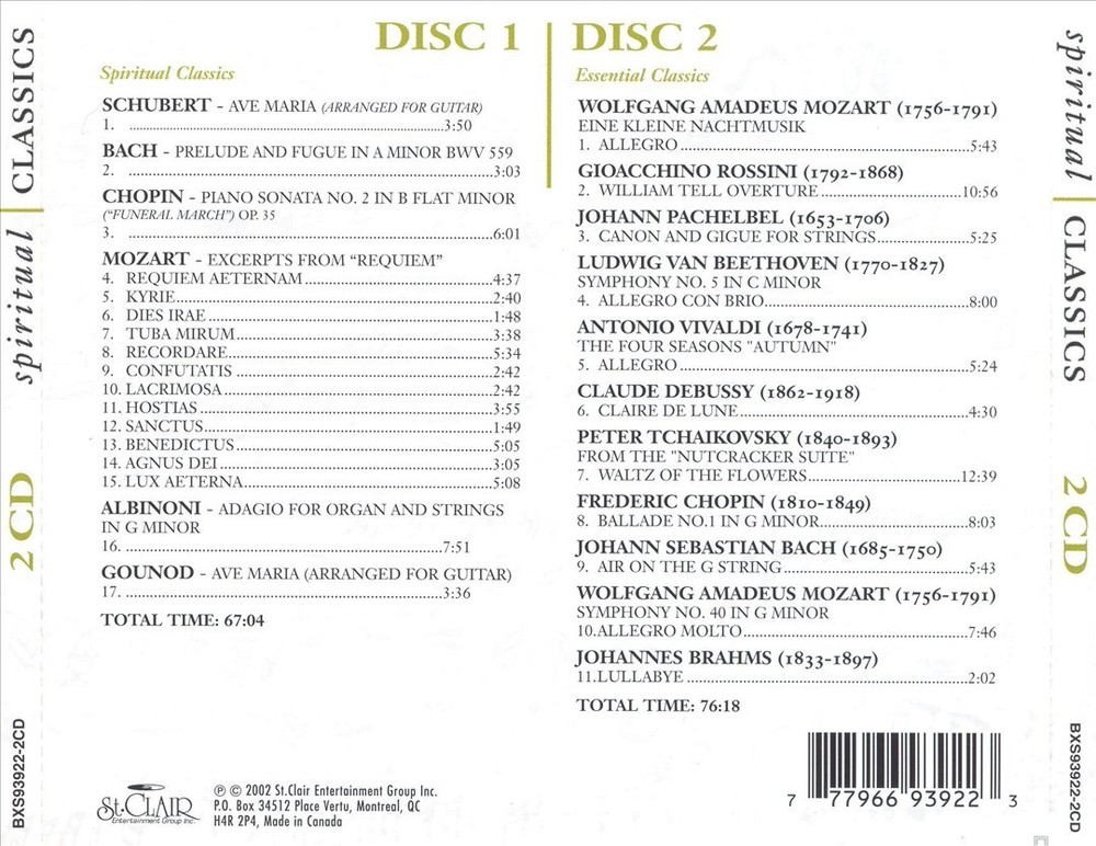 VARIOUS ARTISTS SPIRITUAL CLASSICS NEW CD