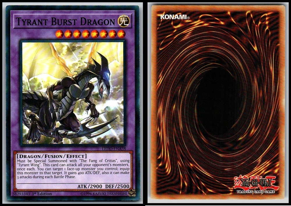 TYRANT BURST DRAGON LEDD-ENA38 1st Edition Mint YuGiOh Ultra Rare Card