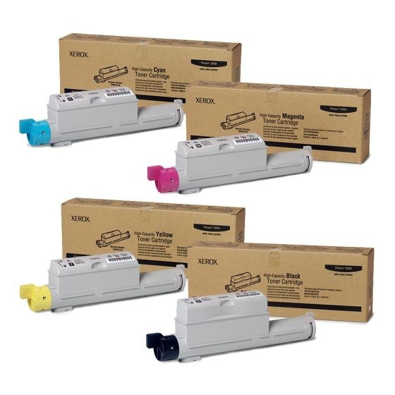 Xerox Phaser 6360 High Capacity Toner Cartridges Lot – OEM New Sealed – 106R0121