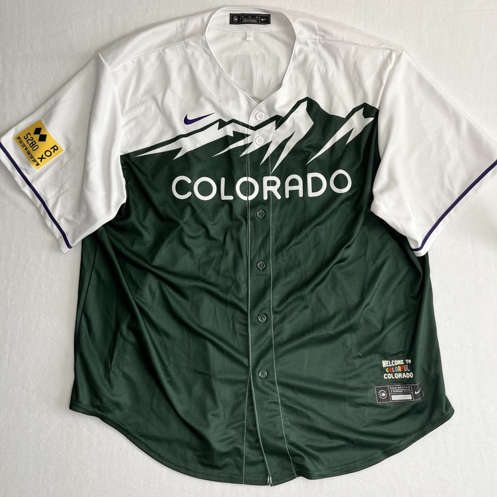 Nike MLB Colorado Rockies Ryan McMahon City Connect Jersey Green 3XL