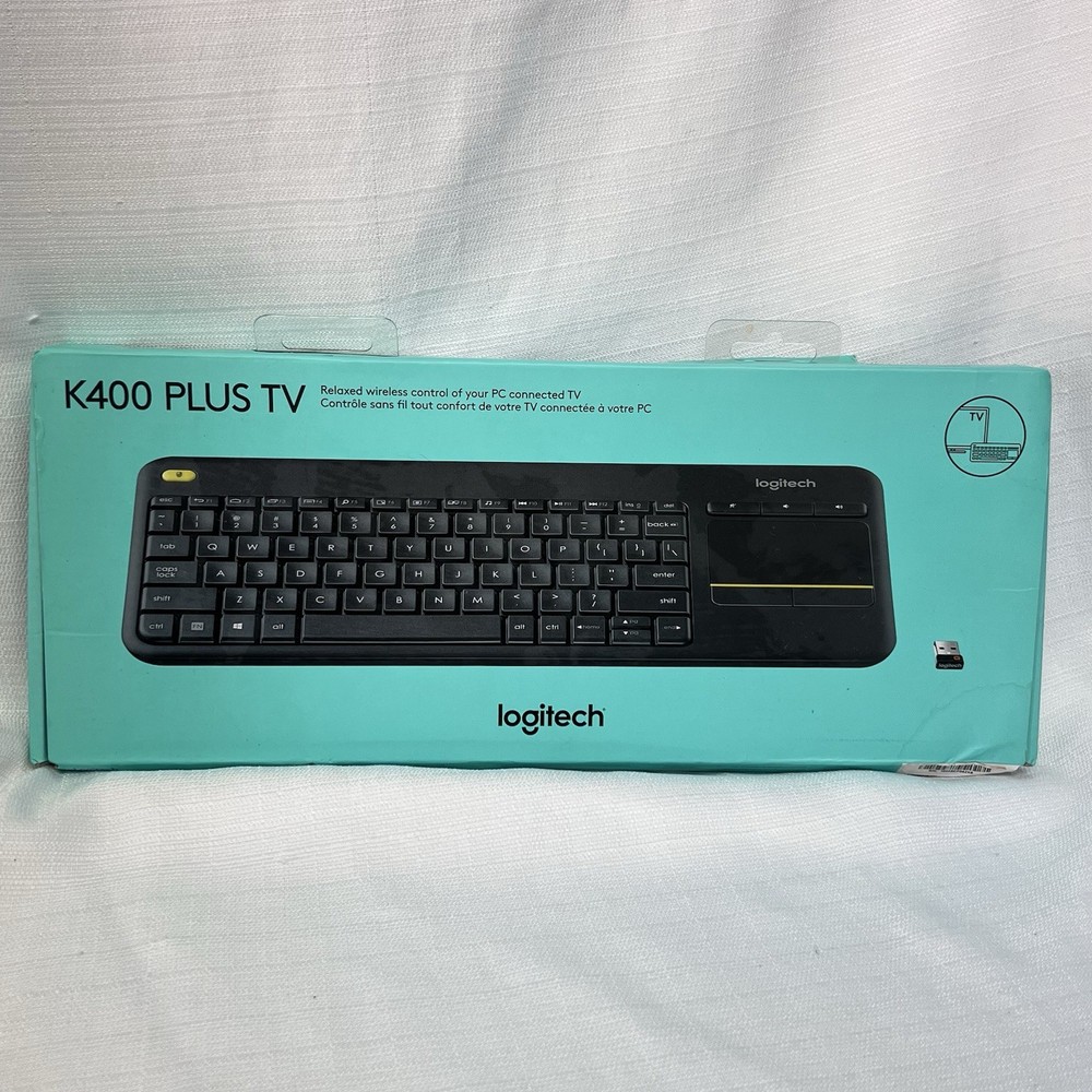 Logitech K400 Plus Wireless Keyboard with Touchpad Open Box Condition