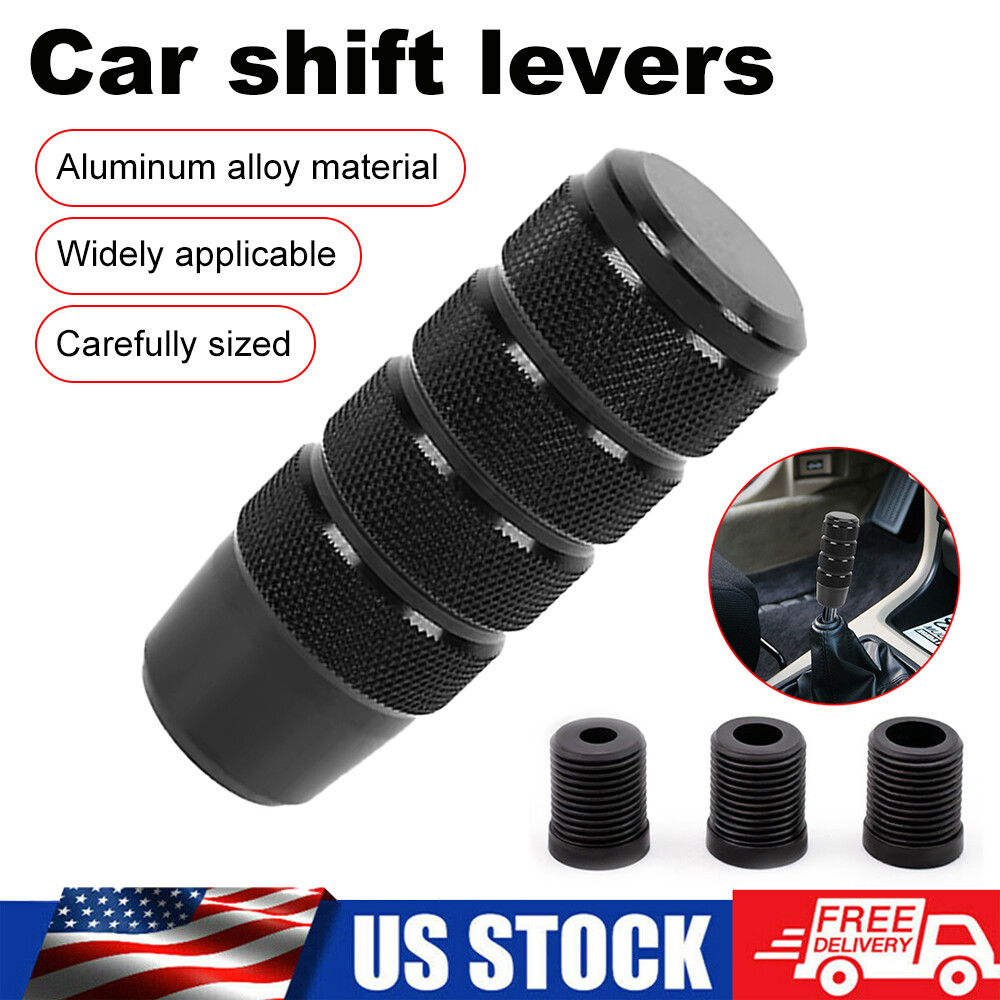 Universal 5 Speed Car Aluminum Manual Gear Stick Shifter Lever Black Shift Knob